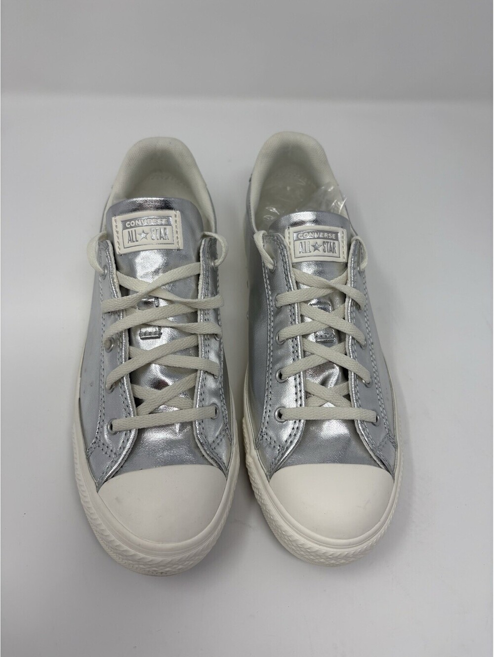 Converse Chuck Taylor All Star Low Silver Metallic Egret Womens NEW Sz 7.5